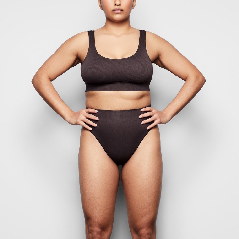 STRETCH RIB BRIEF | SOOT, L/XL, NWT
